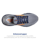 BROOKS MEN’S ADRENALINE GTS 23 SUPPORTIVE RUNNING GREY/CROWNBLUE/ORANGE - 10.5 - Like New
