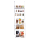 SMART DESIGN OVER THE DOOR ADJUSTABLE PANTRY ORGANIZER RACK METAL - WHITE - Like New