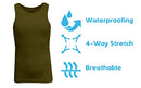GALAXY BY HARVIC MENS HEAVY-WEIGHT RIBBED TANK TOP SIZE: MEN XL OLIVE - Brand New