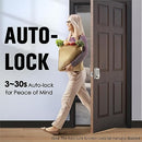 ELAMOR KEYLESS DOOR LOCK - ELECTRONIC WITH KEYPAD, SMART DEADBOLT - M19 - NICKEL - Like New