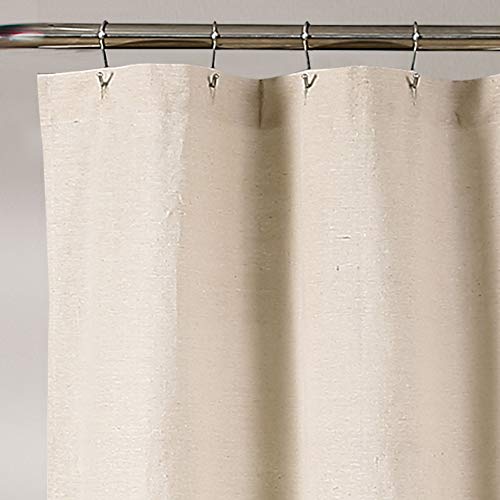 LUSH DECOR LINEN BUTTON SHOWER CURTAIN EXTRA LONG 72" W x 84" L - 21T010505 - Brand New