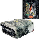 Plush Throw Blanket Mexican American Queen Bed 79"x 95" Faux Fur - B09HTCQK23 - Brand New