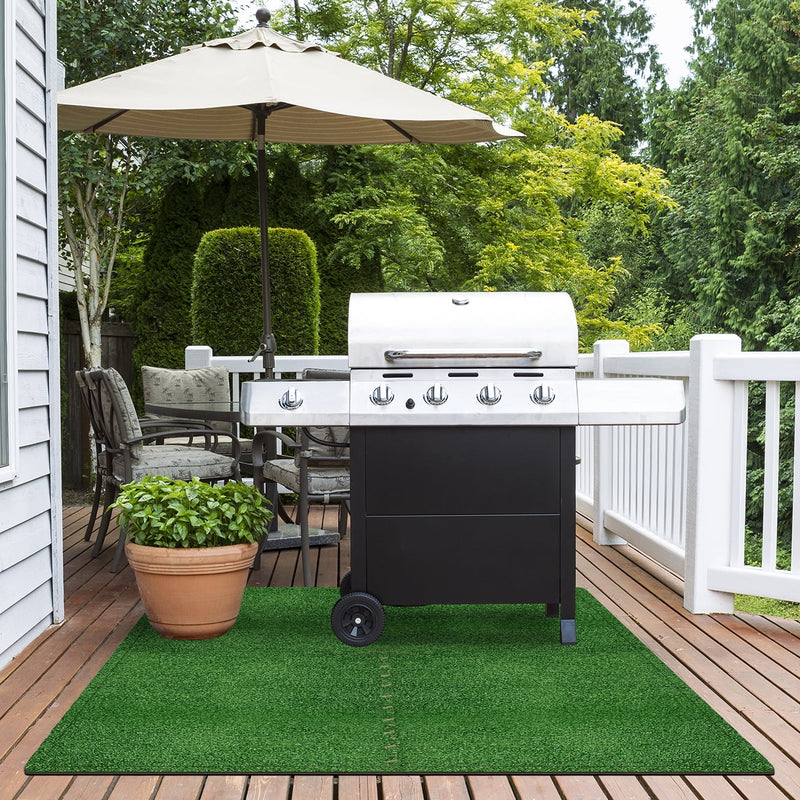 SORBUS 48SQ FT PLASTIC INTERLOCKING FLOOR TILES, 12-TILE - GREEN - Like New