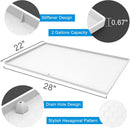AECHY UNDER SINK LINER, 28" X 22", WITH UNIQUE DRAIN HOLE DESIGN - WHITE - Like New