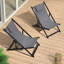 2 pcs Adjustable Sunbathing Tanning Lounger Chairs B0D734WL4V - - Scratch & Dent