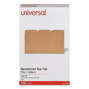 UNIVERSAL UNV16143EE REINFORCED 1/3-CUT TOP TAB KRAFT FILE FOLDERS BROWN - Brand New