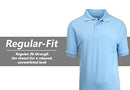 GALAXY BY HARVIC MENS POLO PIQUE SHIRT SIZE LARGE - LIGHT BLUE - Brand New