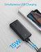 ANKER PORTABLE CHARGER POWER BANK 20,000mAh A1268 - BLACK Like New