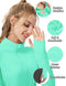 FKEEP WOMEN'S SUN SHIRTS LONG SLEEVE ATHLETIC JACKETS UPF 50+ AQUA GREEN S - Brand New