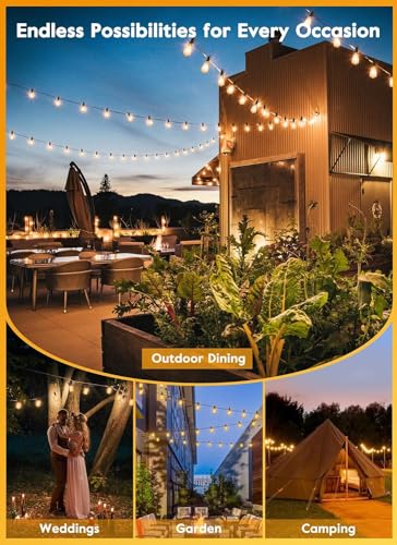 Brightown LED Outdoor String Lights 30FT for Patio with 16 - Scratch & Dent