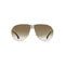 CARRERA METAL AVIATOR SUNGLASSES, WHITE GOLD FRAME BROWN GRADIENT LENSES, 66MM - Like New