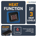 ALPCOUR PORTABLE HEATED STADIUM SEAT CUSHION BLEACHER SEAT - 1 PACK - BLACK - Brand New