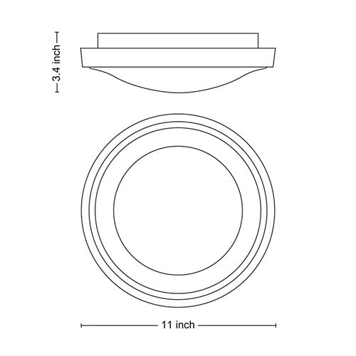 PHILIPS Ceiling Light 16W, 2700-5000K, White, Dimmable, 046677582838 - Silver Like New