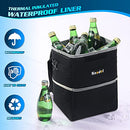 Knode Car Trash Can with Lid Waterproof Trash Bin for Car C012-B - Black - Brand New