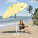 LIFE IS GOOD 6.5' OUTDOOR BEACH UMBRELLA ANCHORX HEAVY DUTY WIND STABILITY RED - Like New