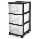 Sterilite 3 Drawer Cart 2 Pack Black - Brand New
