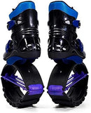 KANGAROO BOUNCE SHOES EXERCISE & FITNESS BOOTS WORKOUT JUMPS - BLACK/SILVER/BLUE - Like New