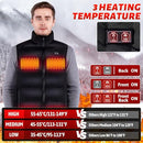 GYIPFIPA HEATED VEST, 11-17 ZONES RECHARGEABLE HEATED VEST, SIZE: MEN L - BLACK - Like New