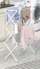 WHITMOR FOLDABLE CLOTHES DRYING RACK: 3 TIER LAUNDRY DRYING RACK - WHITE - Like New