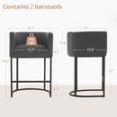 LUE BONA COUNTER HEIGHT BAR STOOL 26" H MODERN BAR STOOLS (CARBON GRAY) - GRAY - Like New