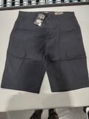 BLU ROCK MEN'S COTTON FLEX STRETCH CARGO SHORTS - SIZE: MEN 34 - BLACK - Brand New