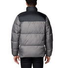 208686 Columbia Mens Puffect Iii Jacket City Gray Black M - Like New