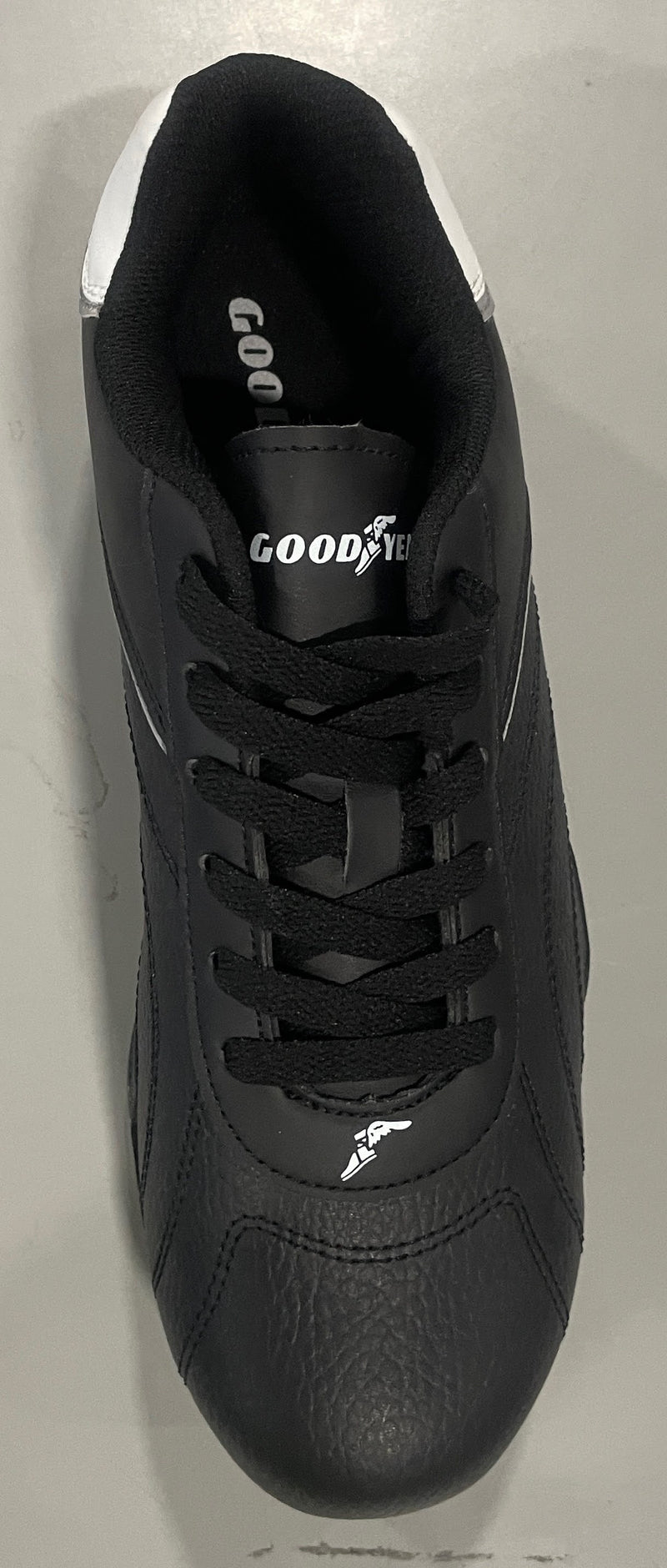 GOODYEAR MENS ORI RACER SNEAKER – LOW-TOP SNEAKERS - SIZE: MEN 9.5 - BLACK/WHITE - Brand New