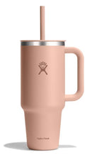 HYDRO FLASK TRAVEL TUMBLER WITH HANDLE, LID, STRAW, 40 OZ, SEACLIFF - Brand New
