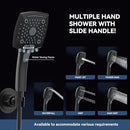 ELLO&ALLO RAIN SHOWER HEAD HANDHELD SPRAY RAINFALL SHOWER HEAD - MATTE BLACK - Like New