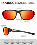 QALLY SunPolarized Sports Men's Sunglasses with UV400 Protection рed/grey/blue - Like New