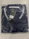 TIGER WOLF 3 BUTTON POLO SHIRT - SIZE: MEN L - NAVY WHITE - Brand New
