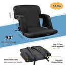 LILYPELLE 4.72" Extra Thick Stadium Seat with Back Support - BLACK - Brand New