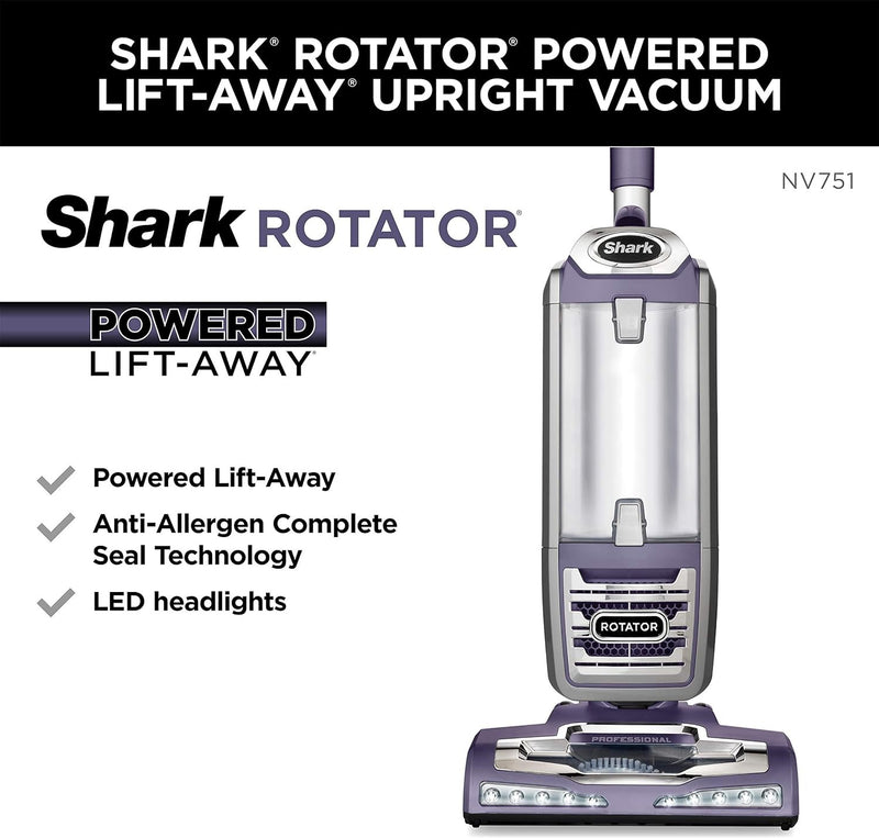 Shark Rotator Powered Lift-Away Upright Vacuum NV751 - Rose Gunmetal - Like New