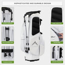 UNIHIMAL LIGHTWEIGHT GOLF STAND BAG WITH 5 WAY DIVIDERS 5GOLFSTANDBAG WHITE - Like New