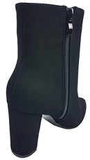 B09FM1CHFV TOP Moda Pointed Toe Chunky Medium Heel Ankle Boots Black 5.5 - Like New
