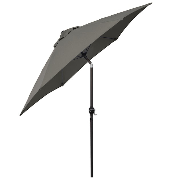 ASTELLA 9-FEET ALUMINUM GRAY PUSH-BUTTON TILT MARKET PATIO - Scratch & Dent