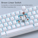 DIERYA DK61SE 61 KEYS MECHANICAL GAMING KEYBOARD - WHITE - Like New