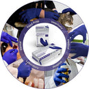 AMMEX INDIGO NITRILE DISPOSABLE EXAM GLOVES 3 MIL LATEX POWDER FREE BOX OF 100 - Brand New