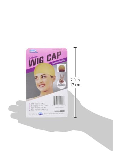 DREAMGIRL DREAM DELUXE WIG CAP (2 PIECE) ONE SIZE - BEIGE NUDE - Brand New