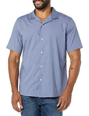 AEM20102SS22 AMAZON ESSENTIALS MEN COTTON BUTTON-DOWN SHIRT, L, WASHED BLUE - Brand New