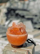 NATUREBOOST HIMALAYAN SALT LAMP, USB POWERED, NIGHT LIGHT LAMP (BOWLNEW) - PINK - Like New