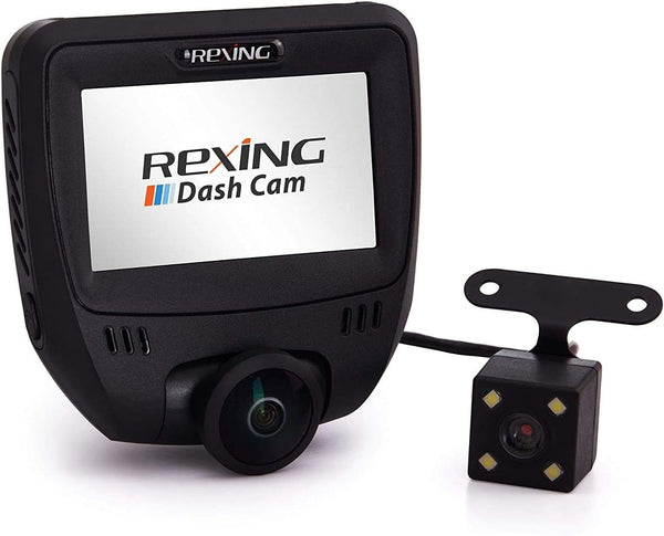 Rexing V360 360 Degree Wide Angle Dual Channel Dashboard Camera - Black Like New