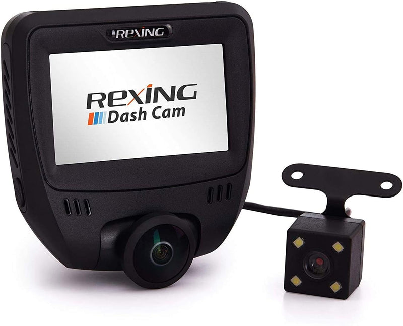 Rexing V360 360 Degree Wide Angle Dual Channel Dashboard Camera - Black - Like New