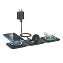 RTOPS WIRELESS CHARGER 3 IN 1 MAGNETIC TRAVEL WIRELESS STATION - BLACK - Brand New