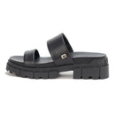 KL153368 KARL LAGERFELD WOMEN'S LACARA DOUBLE STRAP LUG SOLE SANDAL - SIZE 8 - Like New