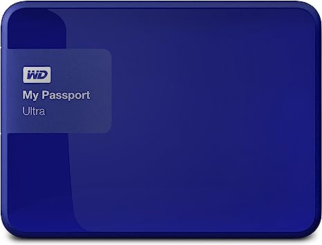 WD 1TB Blue My Passport Ultra Portable Hard Drive WDBGPU0010BBL-NESN - Blue Like New