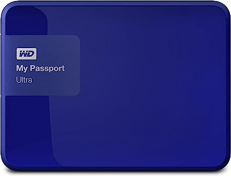 WD 1TB Blue My Passport Ultra Portable Hard Drive WDBGPU0010BBL-NESN - Blue - Like New