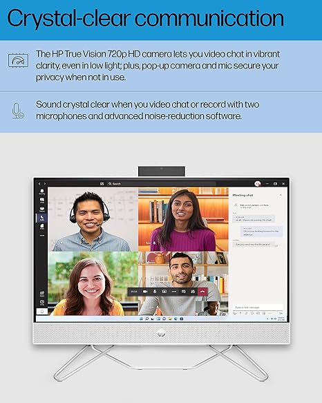 HP AIO 24-CB1142 23.8" 1920x1080 FHD Ryzen 5 5625U 12GB 512GB SSD - White - Like New