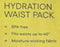 ALL IN MOTION HYDRATION WAIST PACK RUNNING BELT TWO 10OZ WATER BOTTLES. - BLACK - Brand New