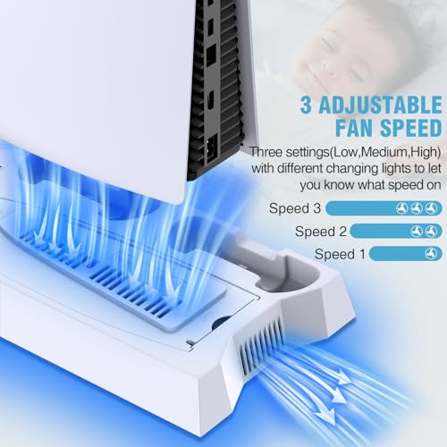 PS SERIES PS5/PS5 SLIM/PS5 PRO STAND+COOLING STATION+DUL CONTROLLER CHARGING - Like New